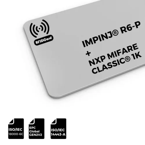 RFID Dual-Band Combo Card NXP MIFARE Classic EV1 1K (S50) and Impinj Monza R6-P