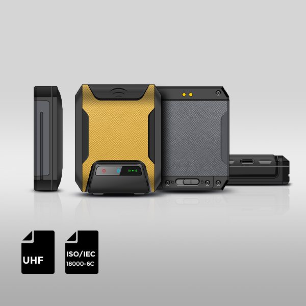AZ-MR20 Wearable Bluetooth UHF RFID Reader for hands-free data collection with Android and iOS compatibility.