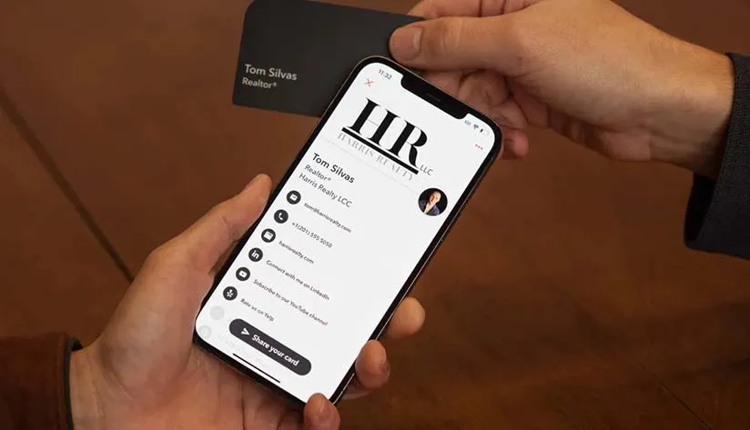 Instant sharing of NFC Business Cards