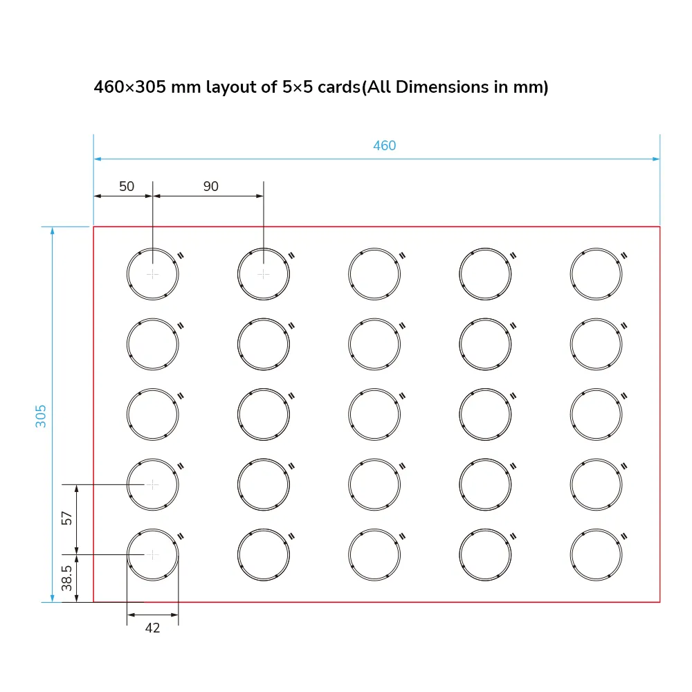 Eco-friendly Inlay Sheet LF-layout-of-5-5 LF RFID Inlay Sheet 5 5mm layout for low-frequency applications