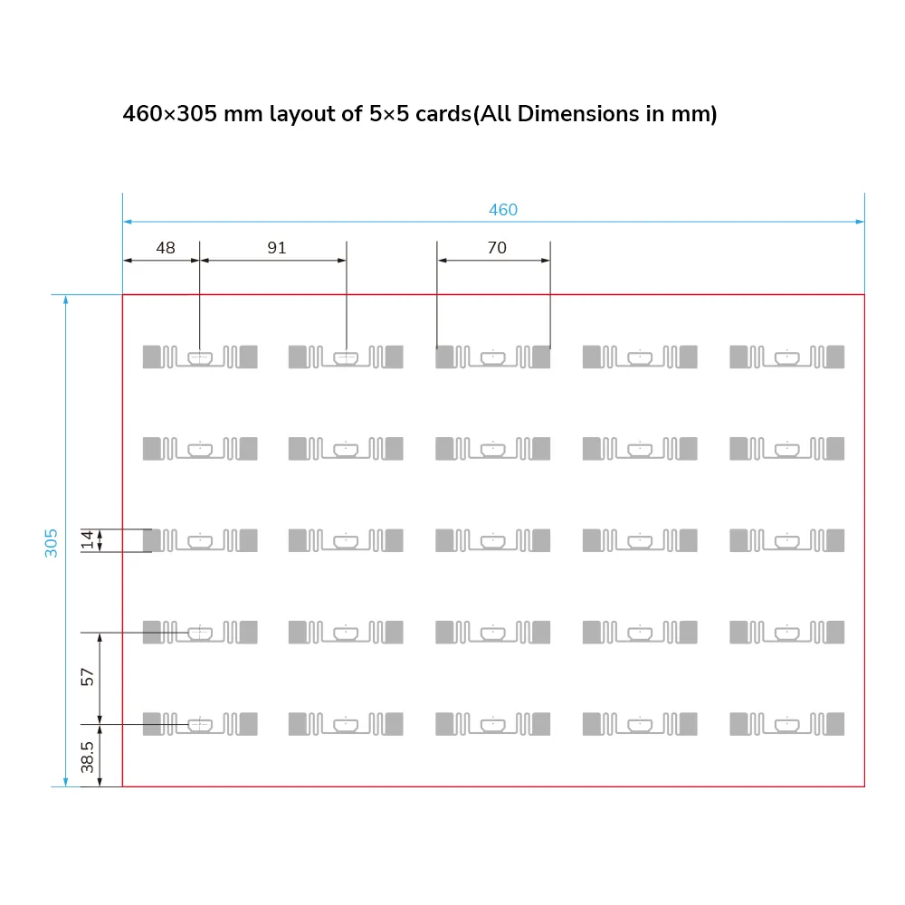 Eco-friendly-Inlay-Sheet-UHF-layout-of-5-5 UHF RFID Inlay Sheet 5 5mm layout for optimized RFID design