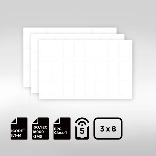 NXP ICODE ILT-M BioPoly Vinyl RFID Inlay Sheet 3 8 mm eco-friendly high performance