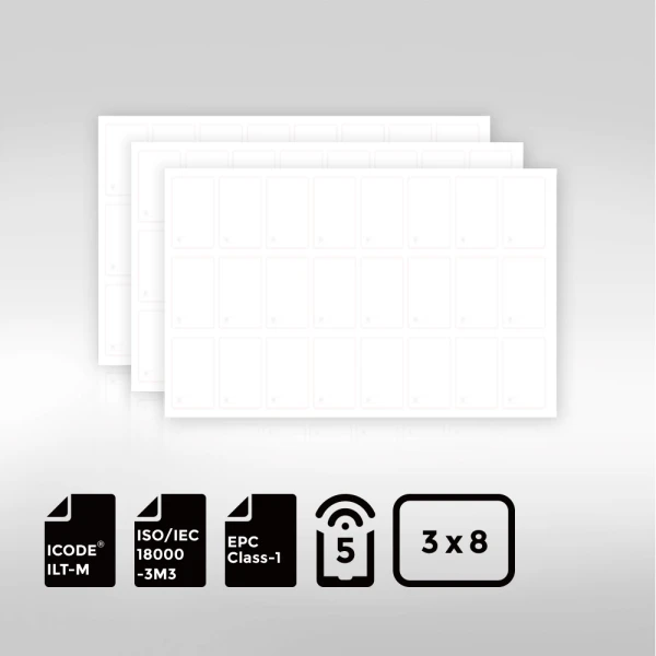 Eco-friendly NXP ICODE ILT-M BioPoly Vinyl RFID Inlay Sheet 3 8 mm with long read range