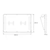 Ultra-high frequency RFID access control device dimensions showing ceiling-mounted compact design and space-efficient layout