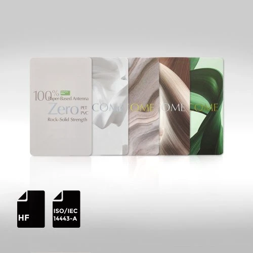 BioPoly Stone RFID Card Made with 100 Paper-Based Antenna NXP MIFARE Ultralight EV1