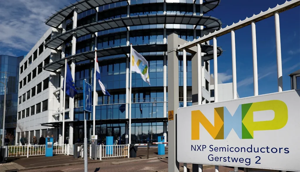 The exterior of NXP Semiconductors headquarters, the developer of MIFARE RFID chip technology.