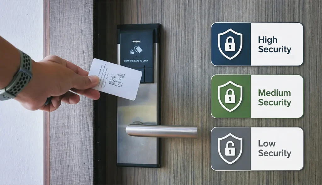 Different RFID card types have different security risk levels