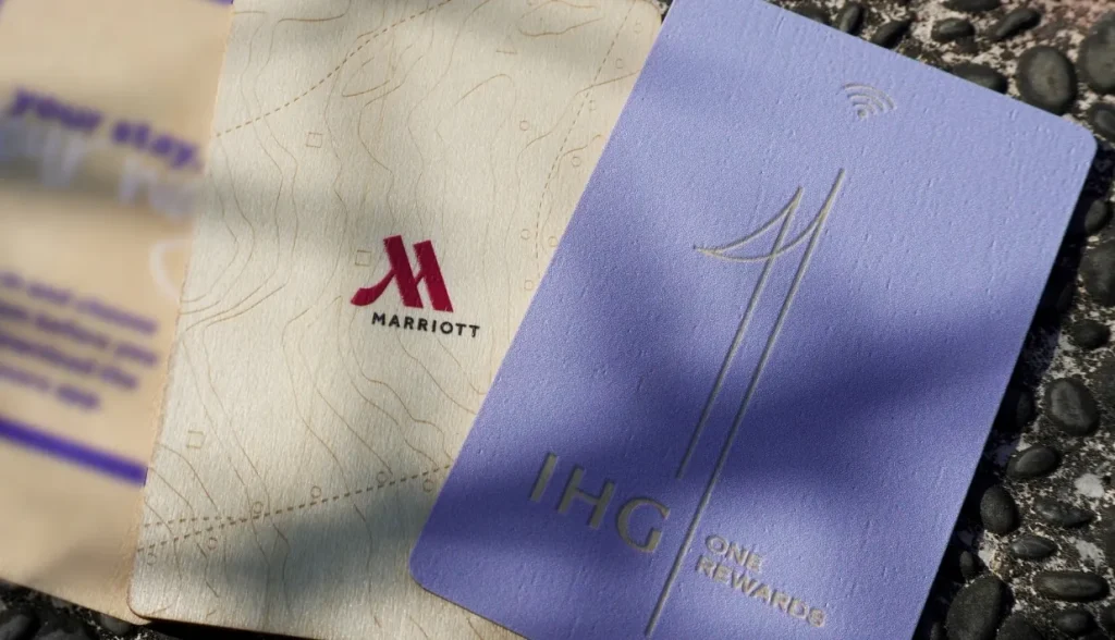 Wooden RFID hotel key cards with natural materials and customized designs supporting a cohesive guest experience
