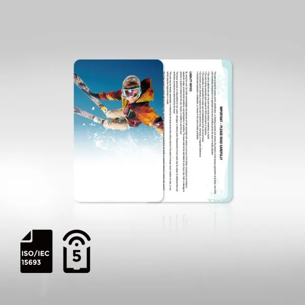 RFID Ski Pass Card with NXP ICODE SLIX2 for ski resort access control